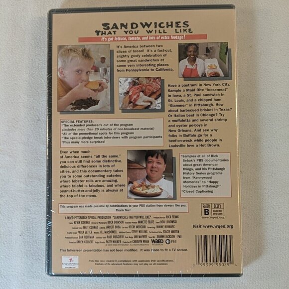 SEALED Sandwiches That You Will Like DVD Complete Producer's Cut NEW PBS Special - Picture 2 of 5